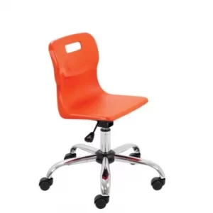 image of TC Office Titan Swivel Junior Chair with Castors, Orange