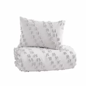 Image of Peri Home Space Dyed Fringe Standard Pillowcase, Grey