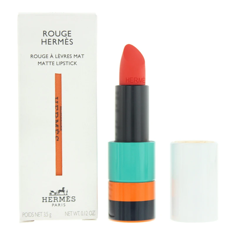 Image of Hermes Paris Matte Lipstick 44 Mat Orange Neon Lipstick 3.5g