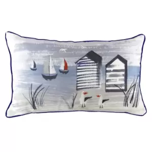 Image of Nautical Beach Rectangular Cushion Multicolour