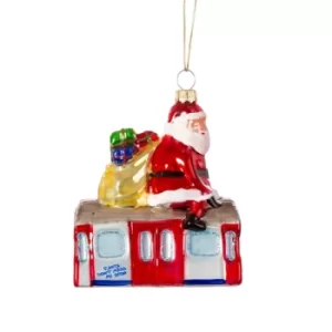 Image of Santa Riding the Tube Shaped Bauble