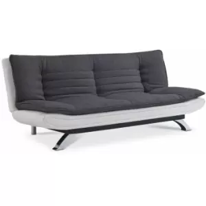 Image of Michigan White Leather Base w/ Charcoal Sofa Bed