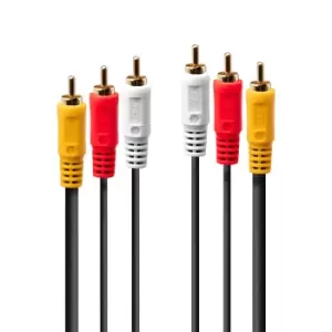 Image of Lindy Audio Bideo Cable 3xPhono 2m