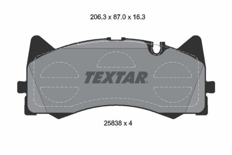Image of Brake pad set TEXTAR 2583801