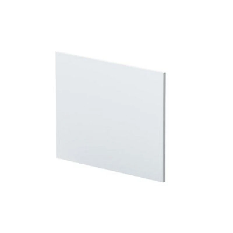 Image of Nuie Urban L-Shape Square Shower Bath End Panel 700mm-Satin White