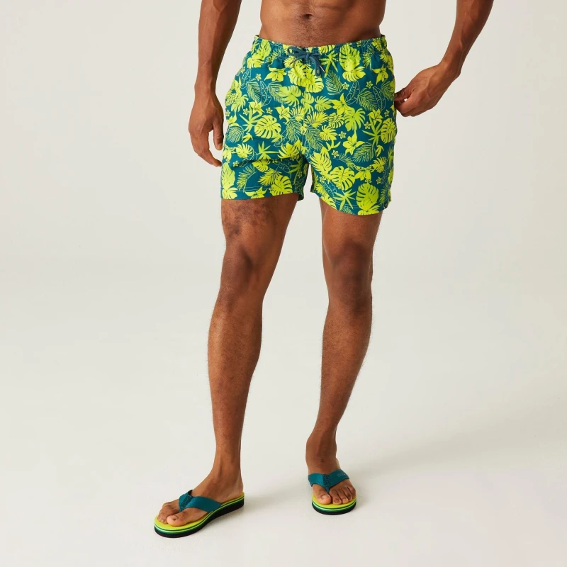 Image of Regatta Loras Swim Short - Moroccan Blue Hawaiian Print Moroccan Blue Hawaiian Print XL