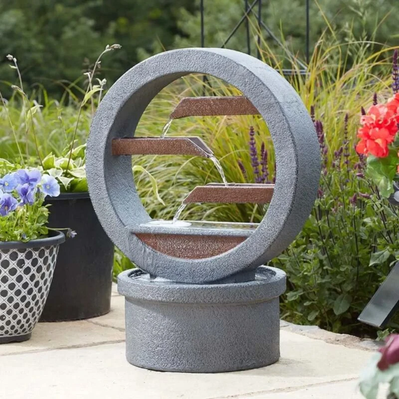 Image of SMART GARDEN Smart Garden Solar Omega Cascade Garden Water Feature Fountain Waterfall Modern 1180004