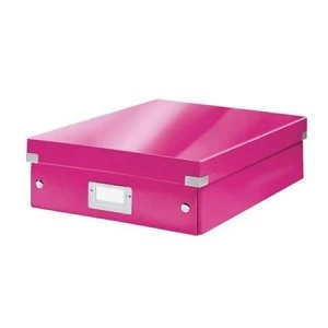 image of Leitz Click and Store Medium Organiser Box Pink