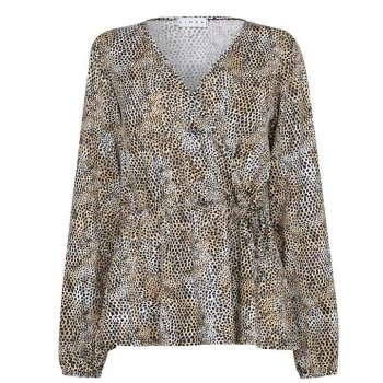 Image of Linea Mock Tie Top Ladies - Animal