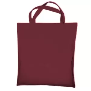 Image of Jassz Bags "Cedar" Cotton Short Handle Shopping Bag / Tote (Pack Of 2) (One Size) (Claret)