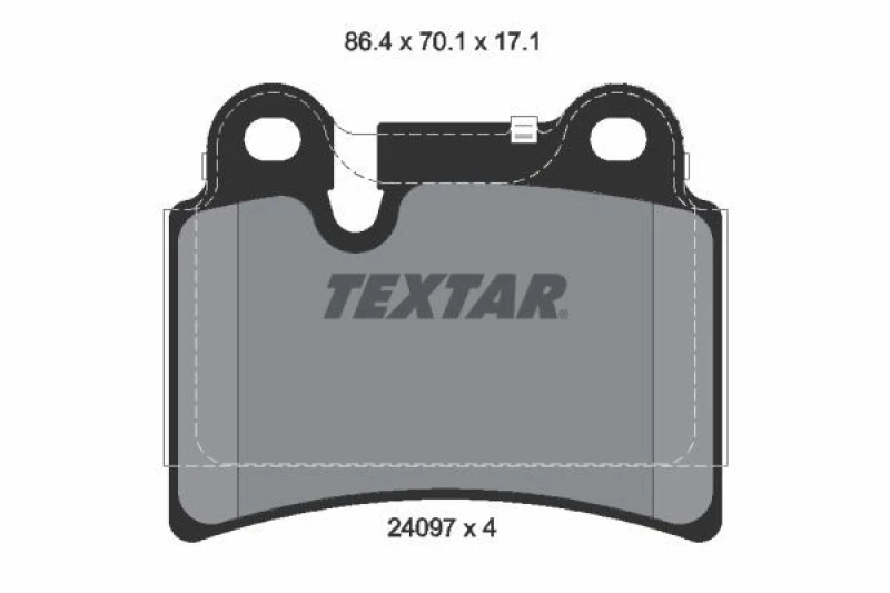 Image of Brake pad set TEXTAR 2409701