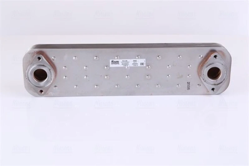 Image of NISSENS 91135 Oil Cooler without filter, without gaskets/seals Steel Oil Cooler,engine oil (469)