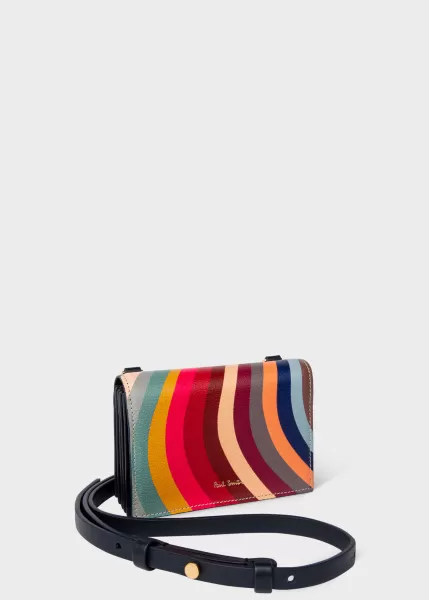 Image of Paul Smith 'Swirl' Leather Purse With Strap