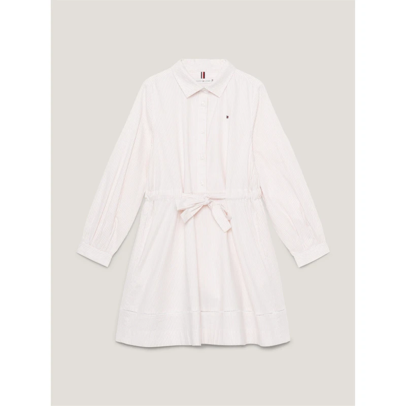Image of Tommy Hilfiger Ithica Stripe Shirt Dress Juniors - Pink Pink 11 - 12 Years
