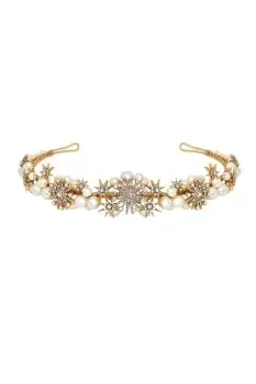 Image of Gold Star And Pearl Tiara