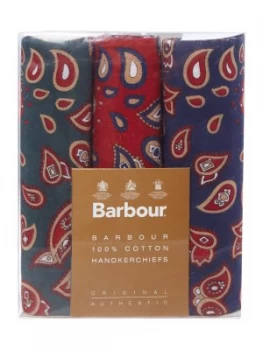 Image of Barbour Paisley handkerchief boxed gift set Blue