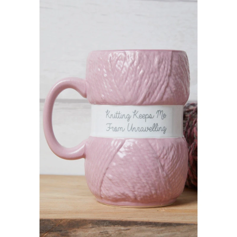 Image of Studio Knitting Mug - Unravelling - Pink Pink One Size