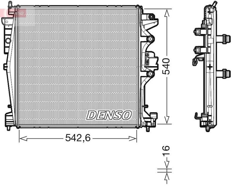 Image of DENSO Engine radiator DENSO DRM01004