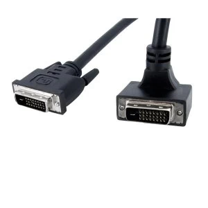 Image of StarTech 6ft 90 Deg Dual Link DVI D Cable