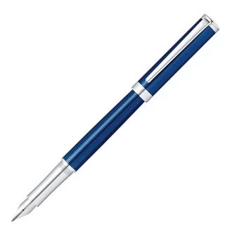 image of Sheaffer Intensity Engraved Translucent Blue CT Fountain Pen - Medium Nib