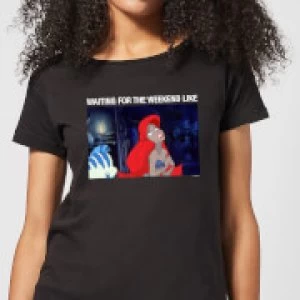 Image of Disney The Little Mermaid Weekend Wait Womens T-Shirt - Black