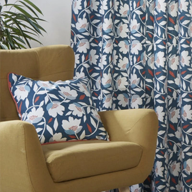 Image of Fusion Luna 100% Cotton Teal Filled Cushion
