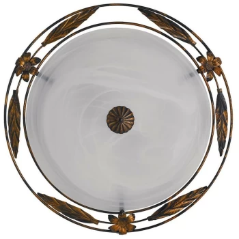 Image of Fan Europe Lighting - Fan Europe RICCIO 3 Light Decorative Flush Ceiling Light White 50cm