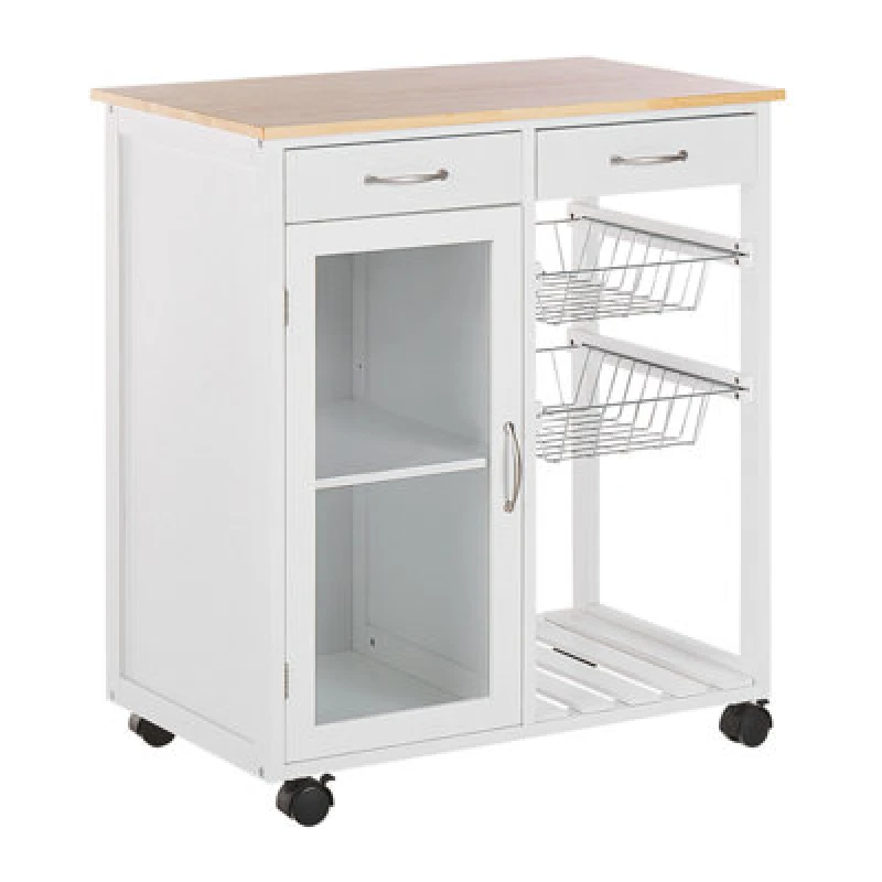 Image of Beliani Kitchen Trolley Boves White
