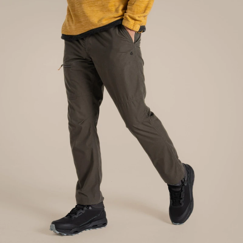 Image of Craghoppers Mens Brisk Walking Trousers 38R - Waist 38' (97cm), Inside Leg 31' Woodland Green CMJ655-J77-38R