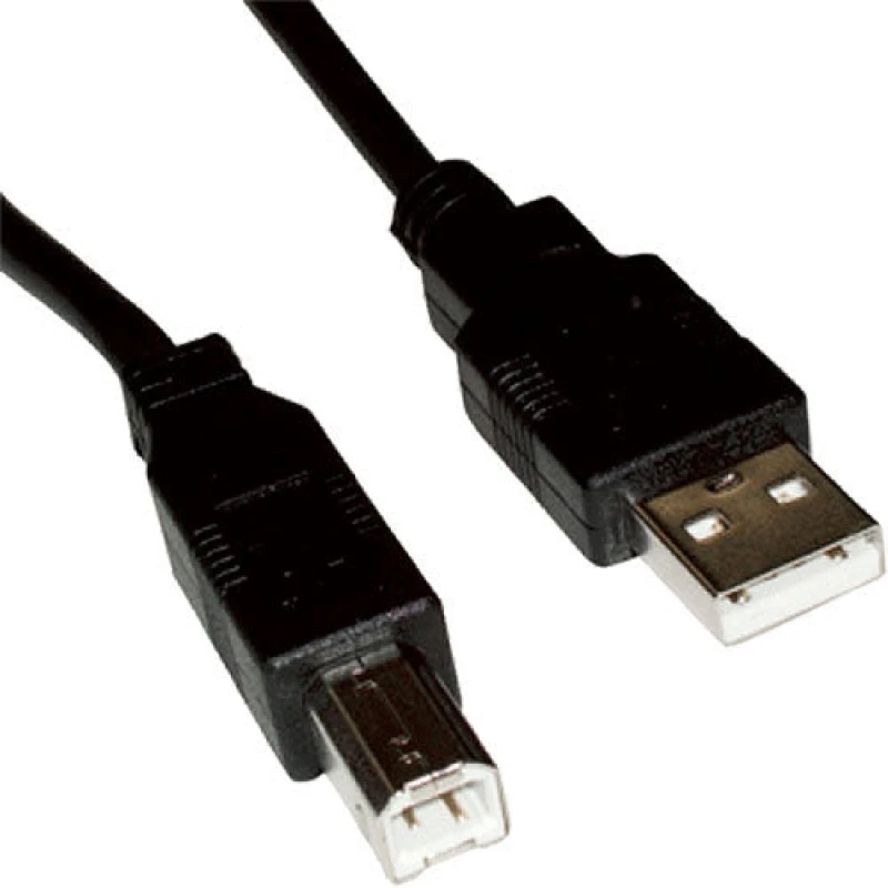 Image of Cablenet Cablenet 0.5m USB 2.0 Type A Male - USB 2.0 Type B Male Black PVC Cable USB2008BK