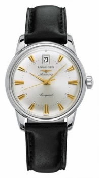 Image of Longines Mens Conquest Heritage Automatic Black Watch