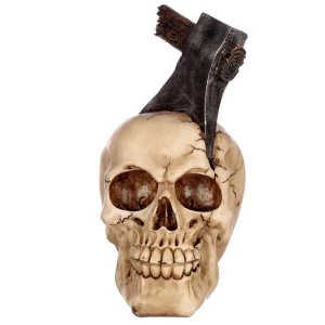 image of Gothic Axe Head Skull Ornament