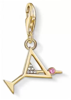 image of Thomas Sabo Charm Pendant 925 Silver Yellow Gold Plated Jewellery