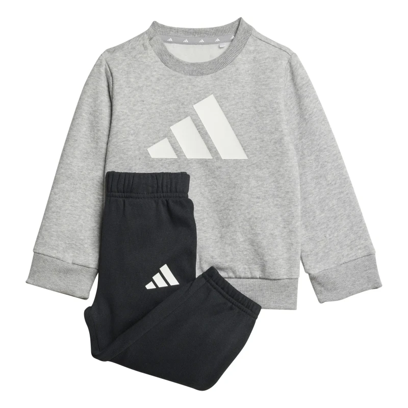 Image of Adidas SPORTSWEAR Baby's Tracksuit in Brushed Fleece grey/black Baby 3/6M (60 to 67CM);3/4Y (94 to 102CM);2/3Y (86 to 94CM);18M/2Y (81 to 86CM);12/18M