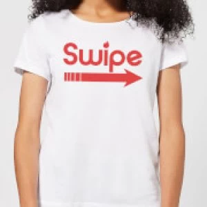 Image of Swipe Right Womens T-Shirt - White - 3XL