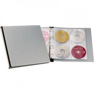 Image of Durable CD/DVD folder 96 CDs/DVDs/Blurays Black, Grey 12 pcs 527701