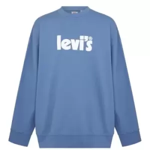 Image of Levis Big Relax Crew Sweatshirt - Blue