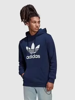 Image of adidas Originals Trefoil Hoodie - Indigo, Size XS, Men