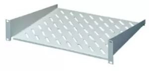 Image of Rittal Grey Cantilever Shelf 2U, 400mm x 482.6mm