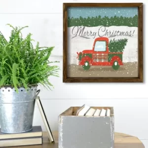 Image of KZM373 Brown White Black Red Green Decorative Framed MDF Painting