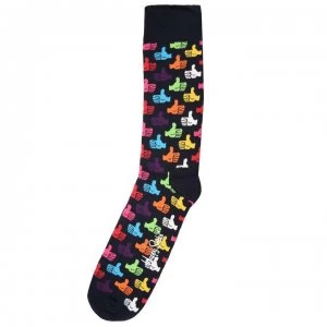 Image of Happy Socks Thumbs Up Socks - Navy Multi 6500