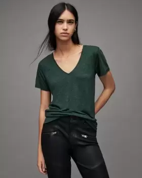 Image of AllSaints Emelyn Shimmer T-Shirt
