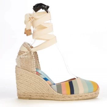 Image of Castaner X Paul Smith Womens Carina Heeled Espadrilles - Multi - UK 4