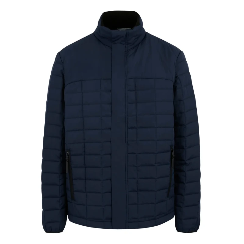 Image of Regatta Regatta Men Haire Hooded Insulating Baffled Jacket in Dark Navy Size: large Dark Navy L Male 5063516102830