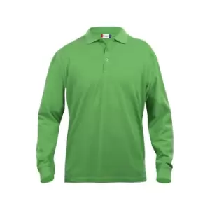 image of Clique Mens Classic Lincoln Long-Sleeved Polo Shirt (L) (Apple Green)