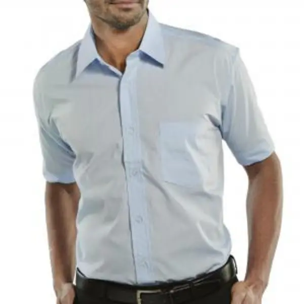 Image of Beeswift Beeswift Classic Short Sleeve Shirt Sky Blue 17.5 CSSSB17.5 CSSSB17.5