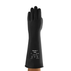 Image of Chemical Resistant Gloves, Black Latex, Size 7