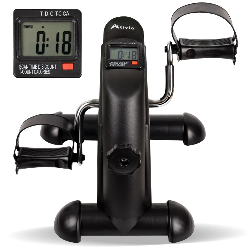 Image of Alivio Mini Exercise Bike Pedal, Portable Home Pedal for Arms Legs Workout in Black Size: 3kg Black Unisex 3kg