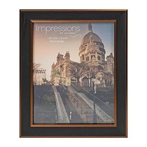 image of 8" x 10" - Impressions Black & Bronze Wood Finish Frame