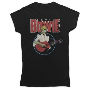 Image of David Bowie - Acoustic Bootleg Womens Large T-Shirt - Black